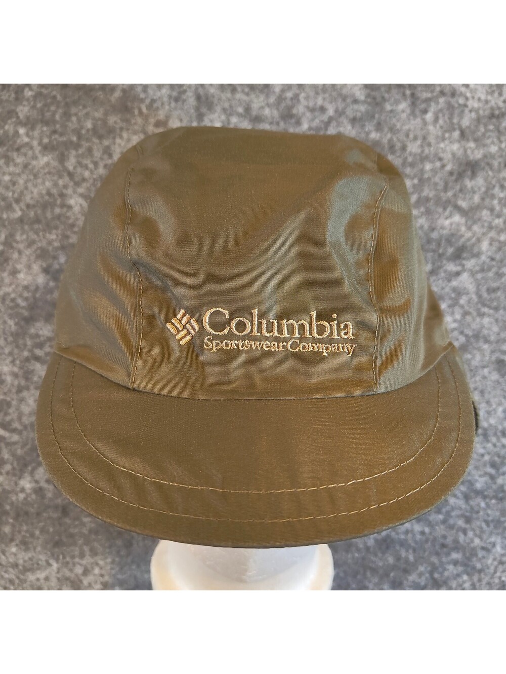 Vintage Columbia Sportswear Company Earflap Cap Hat Olive Green L/XL